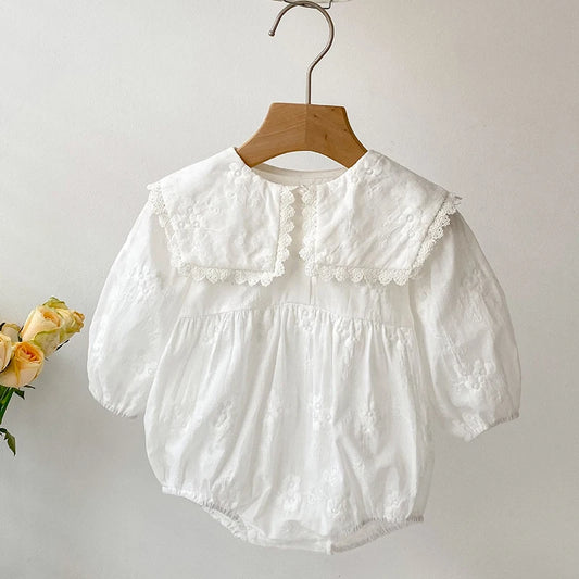 Baby Romper Girls - Spring Cotton Long Sleeve Embroidery 0-24M