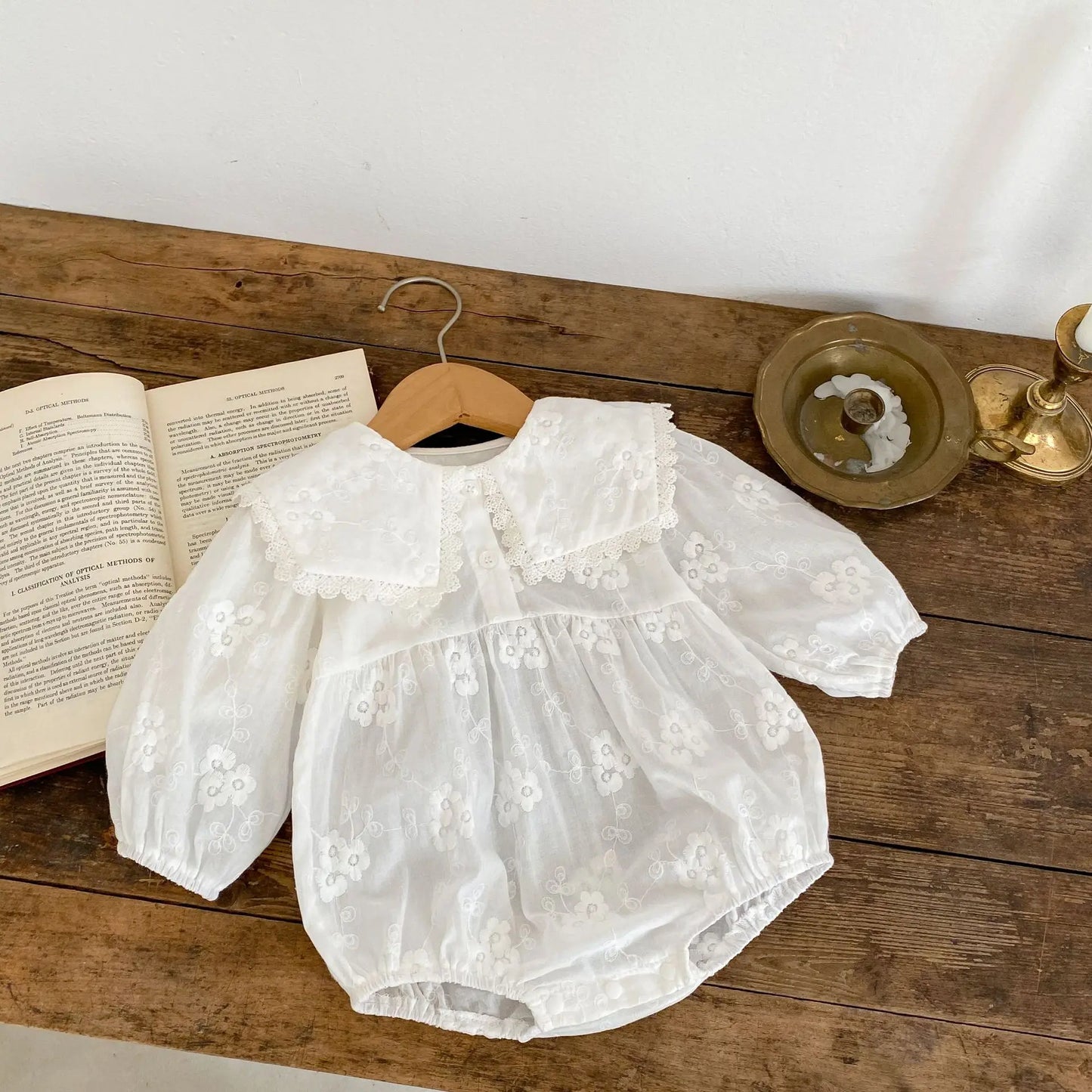 Baby Romper Girls - Spring Cotton Long Sleeve Embroidery 0-24M