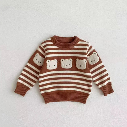 Baby Clothes Set -Boy Girl Bear Sweater + Knit Pants