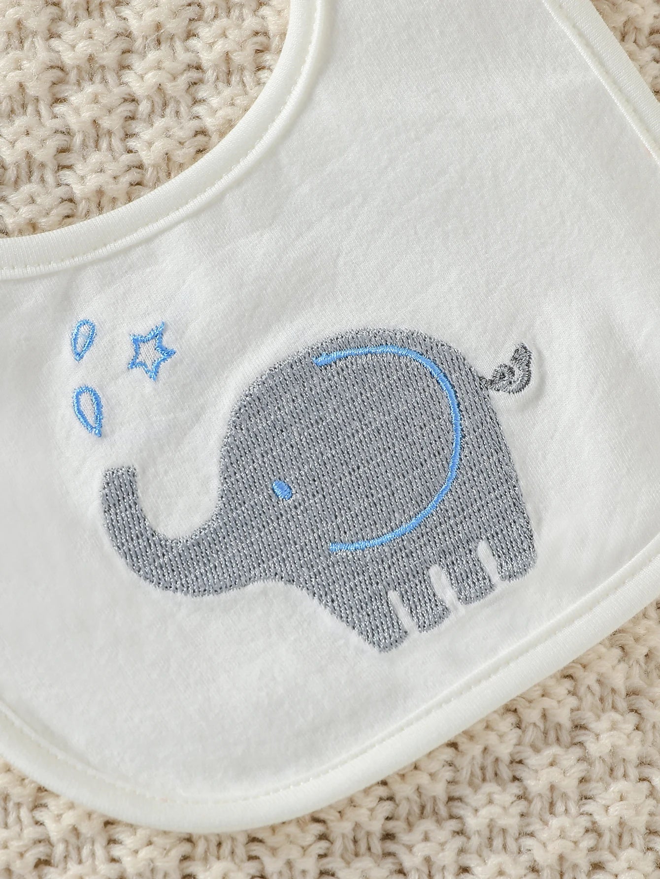 Baby Boy's Full Cartoon Elephant with 4pcs - Pantsuit +Hat +Gloves+Bib
