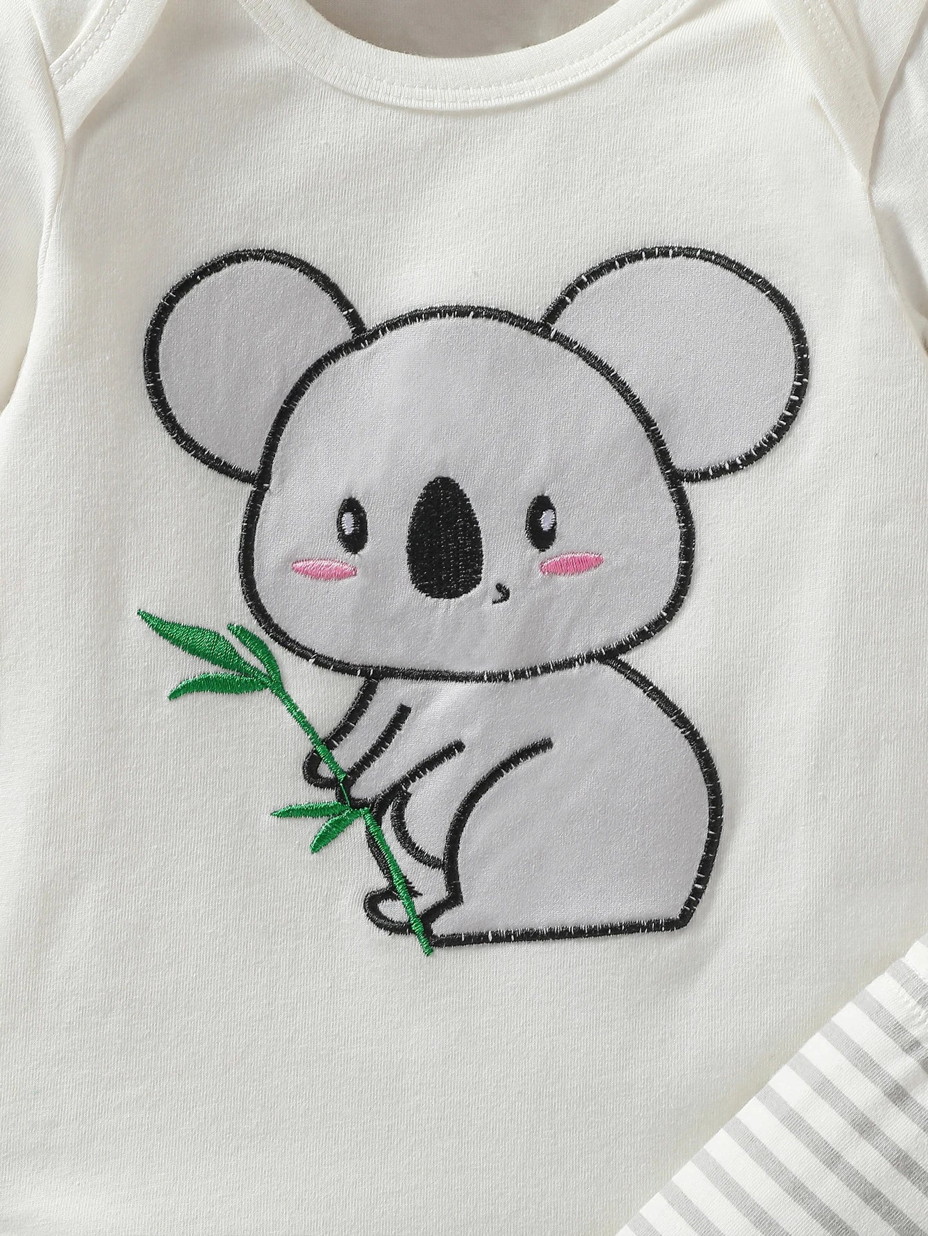 Baby Boy's Full Cartoon Elephant with 4pcs - Pantsuit +Hat +Gloves+Bib