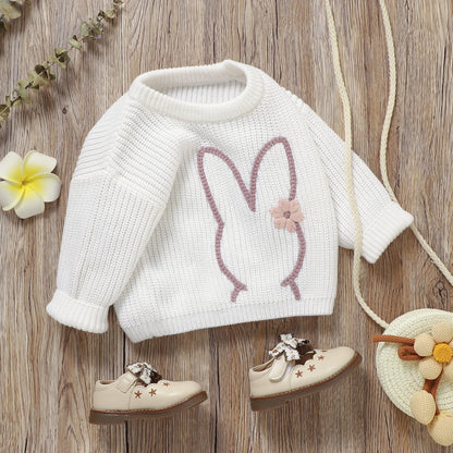 Cute Bunny Jumper Long Sleeve Easter Children Pullover