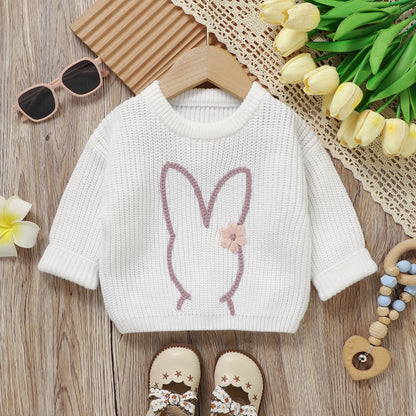 Cute Bunny Jumper Long Sleeve Easter Children Pullover