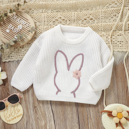 Cute Bunny Jumper Long Sleeve Easter Children Pullover