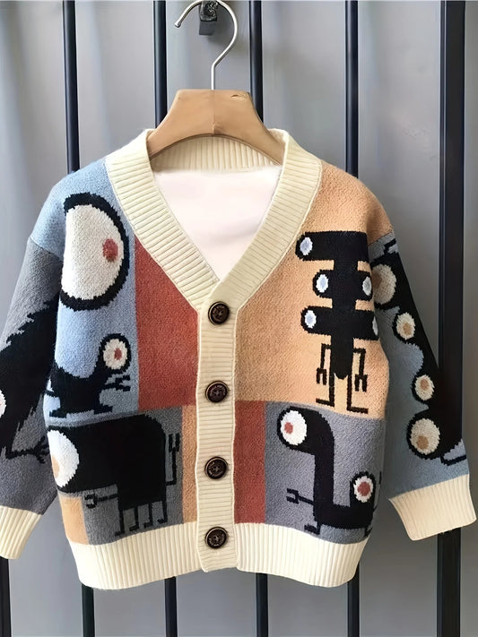 Autumn and Winter New Knitted Cartoon Tops Cardigans