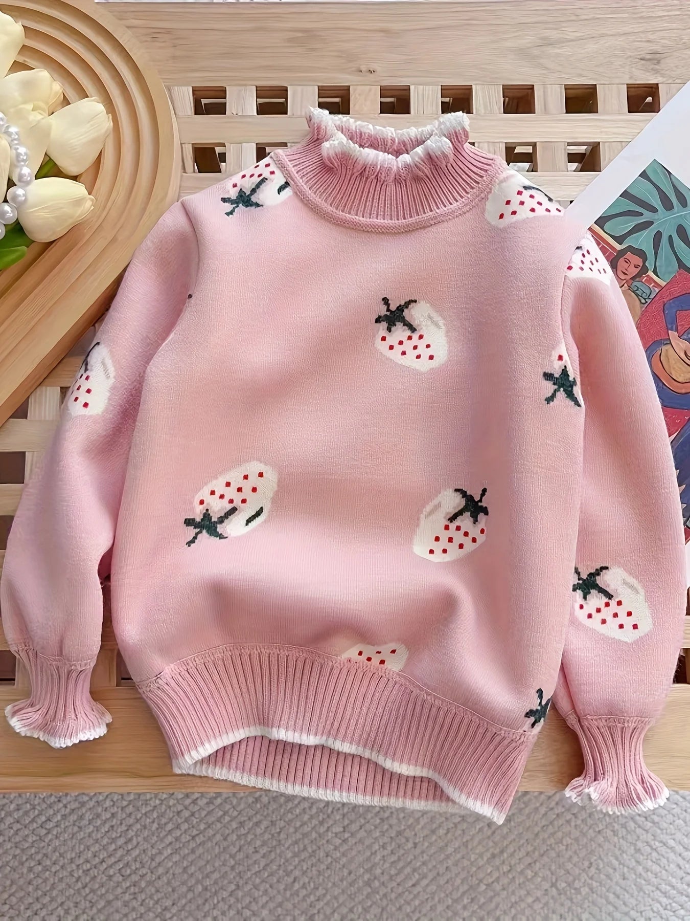 Girls' Knitwears, Velvet Thickeneded
