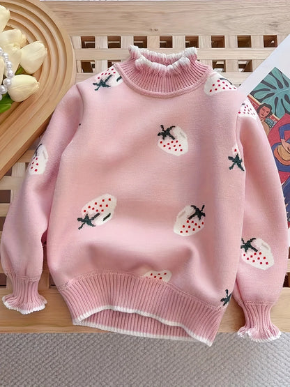 Girls' Knitwears, Velvet Thickeneded