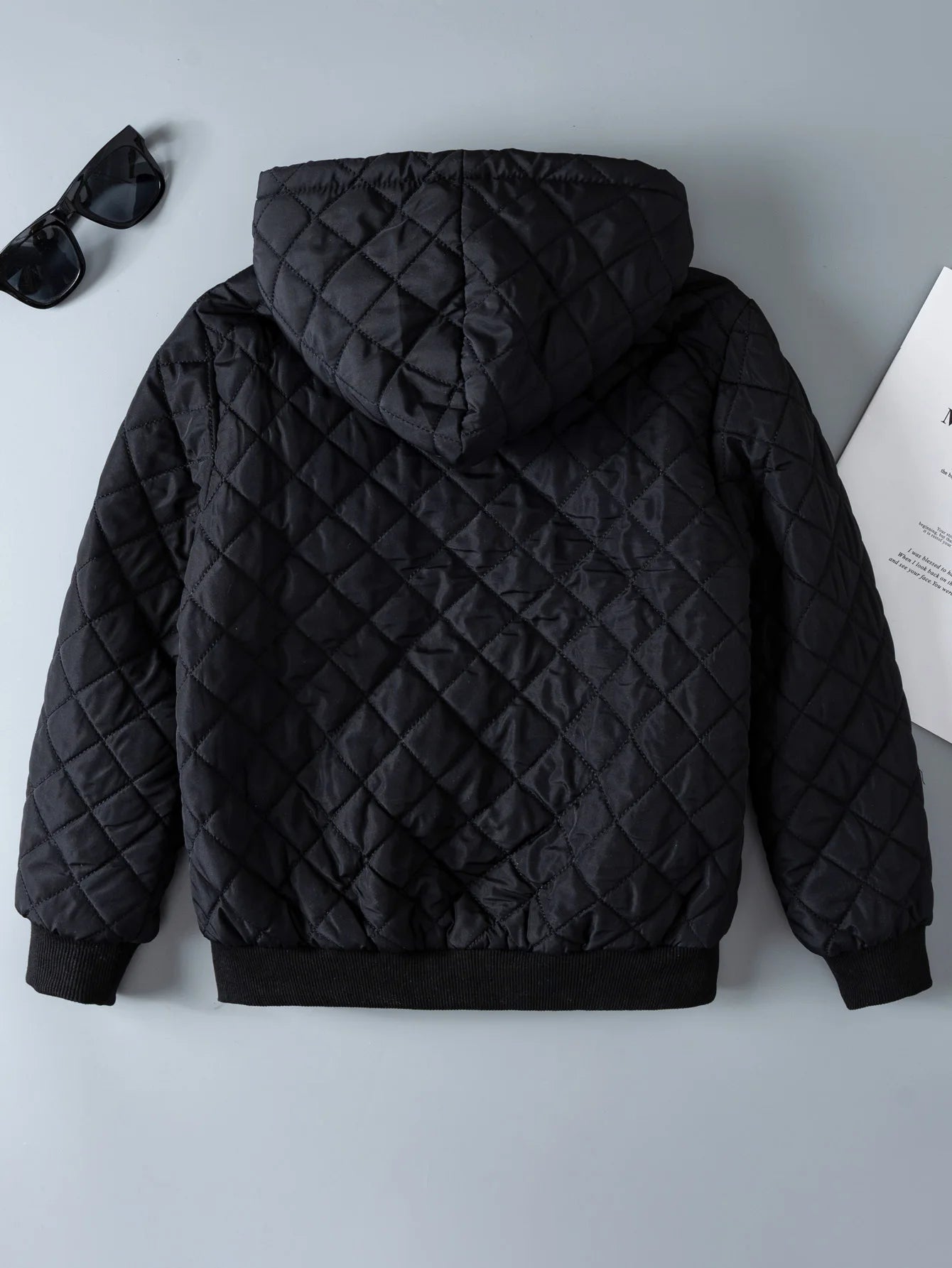 Kids Boys Teddy Lined Hooded  Fleece Zipper